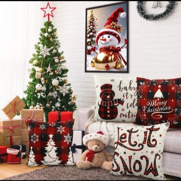 Holiday Winter Christmas Gold Ornament Snowman Diamond Painting Kit New - Picture 5 of 8